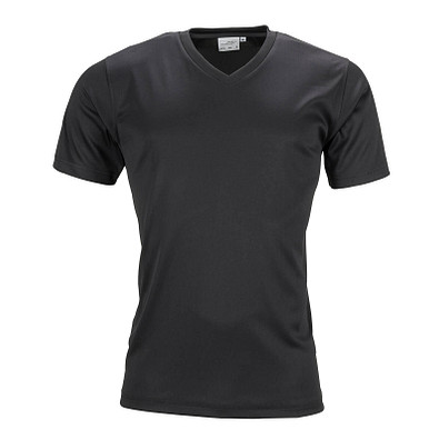 JAMES & NICHOLSON Herren Funktions T-Shirt Active, schwarz, M
