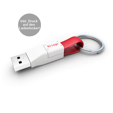 Ladekabel 2in1 ZWEINS® PLUS, weiß/rot