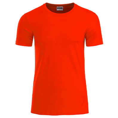 JAMES & NICHOLSON Herren T-Shirt Basic aus Bio-Baumwolle, rot, XXL