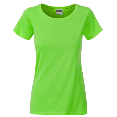 JAMES & NICHOLSON Damen T-Shirt Basic aus Bio-Baumwolle, hellgrün, S
