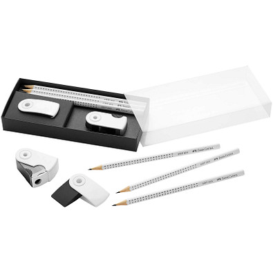 FABER-CASTELL Bleistift-Set 5-tlg., weiß FABER-CASTELL Bleistift-Set 5-tlg., weiß