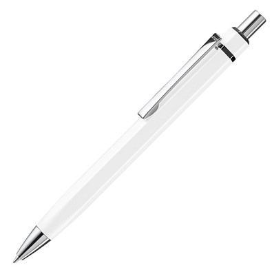 uma® Metall-Druckkugelschreiber Six, weiß
