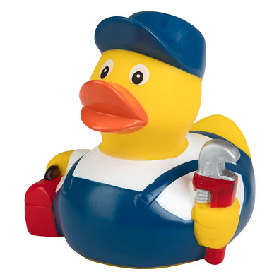 Schnabels® Bade-Ente Klempner, gelb/blau