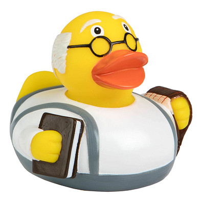 Schnabels® Bade-Ente Opa, gelb/weiß