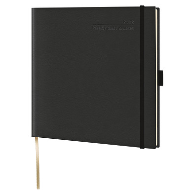 Lediberg Ivory Wochenkalender Square 2022, schwarz Lediberg Ivory Wochenkalender Square 2022, schwarz