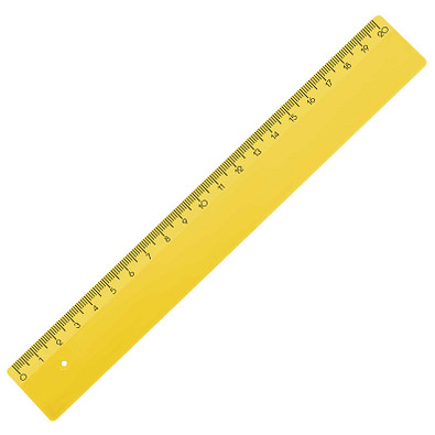 Kunstoff-Lineal, 20cm, gelb