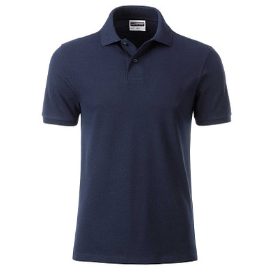 JAMES & NICHOLSON Herren Poloshirt Basic Bio BW, dunkelblau, M