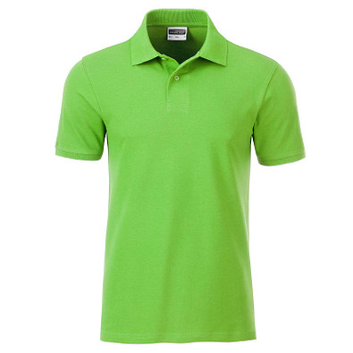 JAMES & NICHOLSON Herren Poloshirt Basic Bio BW, hellgrün, L
