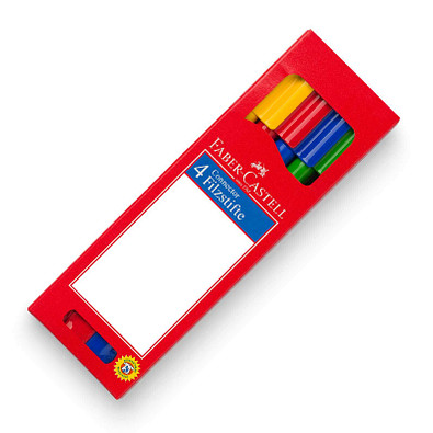 FABER-CASTELL Filzstifte-Set Connector, 4-tlg.