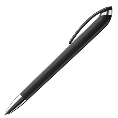 burger swiss pen® Drehkugelschreiber Beo-Brilliant, blaue Mine, schwarz-hochglanzpoliert