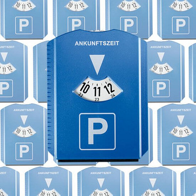 Werbe-Set: 200 Parkscheiben mit Eiskratzer im Set, Blau, inkl. Druck