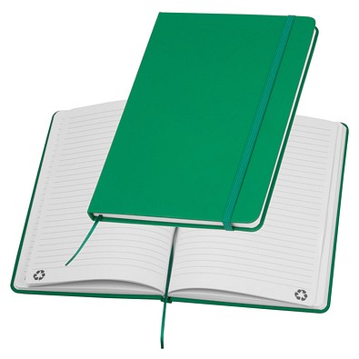 A5 Notizbuch aus Recyclingpapier , grün