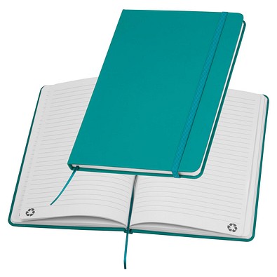 A5 Notizbuch aus Recyclingpapier , türkis