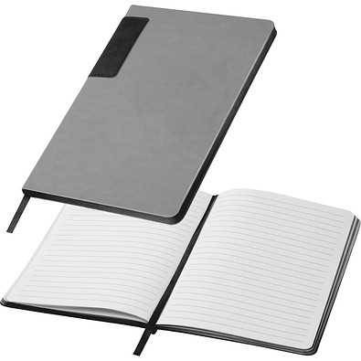 A5 Notizbuch mit farbigem Schnitt EVAN, schwarz