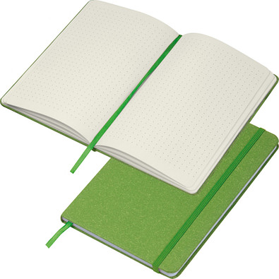 Notizbuch mit Kartonumschlag, DIN A5, grün