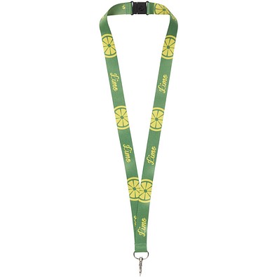 Addie Sublimation Lanyard mit Sicherheitsverschluss, schwarz, 15mm