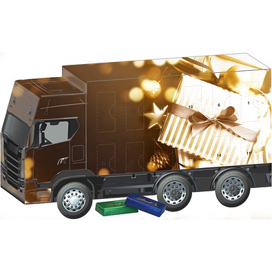 Adventskalender LKW, Lindt Schokotäfelchen, Gold-Paket