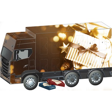 Adventskalender LKW, Sarotti Täfelchen, Gold-Paket