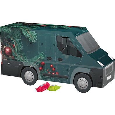 Adventskalender Transporter, Ritter SPORT Schokowürfel, Edle Tannenzweige