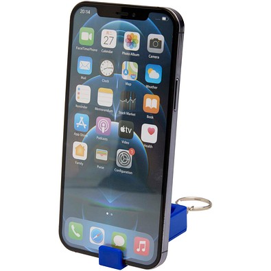 Aggia Telefonladestation aus recyceltem Kunststoff mit Fidget-Toy, royalblau
