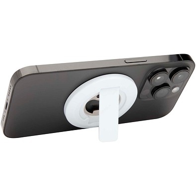 Ain Magnetische Smartphonehalterung  aus recyceltem Kunststoff mit Flaschenöffner, weiss