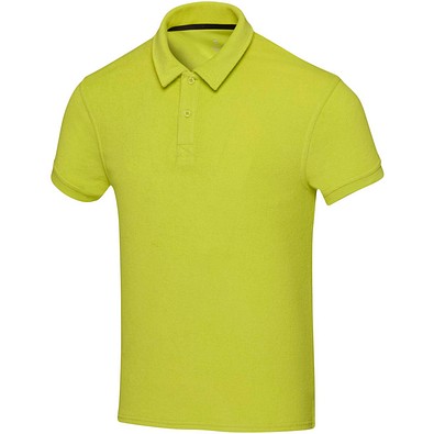 Akoya Poloshirt aus GRS-recyceltem Frottee Unisex, limone, S