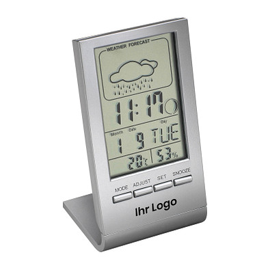 reeves® Tisch-Wetterstation mit Thermometer Dranfield, silber reeves® Tisch-Wetterstation mit Thermometer Dranfield, silber