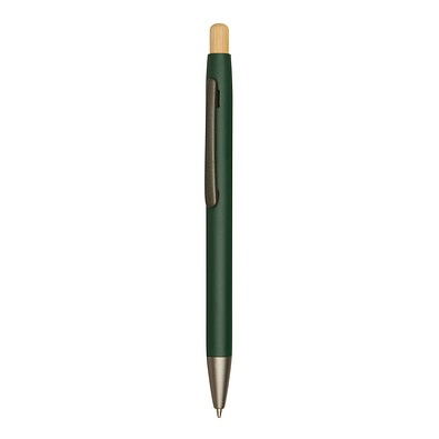 Aluminium-Kugelschreiber BAMBOO PUSHER,grün