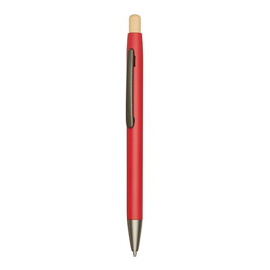 Aluminium-Kugelschreiber BAMBOO PUSHER,rot