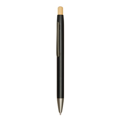 Aluminium-Kugelschreiber BAMBOO PUSHER,schwarz