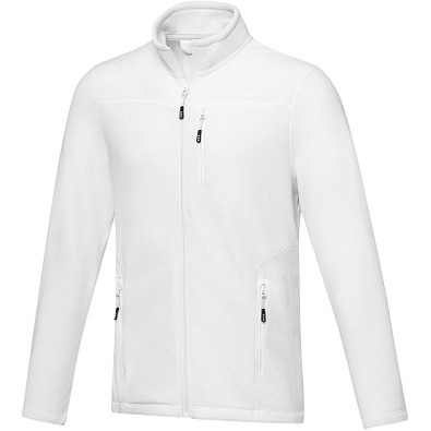 Amber GRS recycelte Fleecejacke für Herren, weiß, XL
