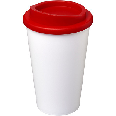 Americano® 350 ml Isolierbecher, weiss/rot