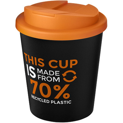 Americano® Espresso Eco 250 ml recycelter Isolierbecher mit auslaufsicherem Deckel, schwarz