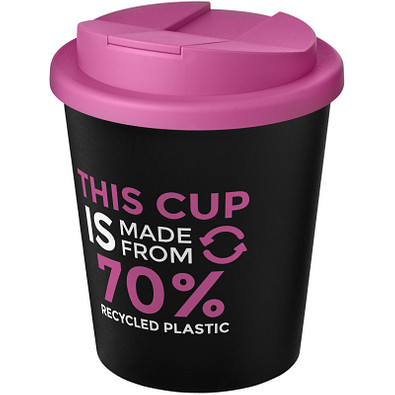 Americano® Espresso Eco 250 ml recycelter Isolierbecher mit auslaufsicherem Deckel, schwarz