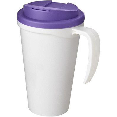 Americano® Grande 350 ml Isolierbecher mit auslaufsicherem Schraubverschluss, weiß/lila