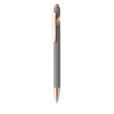 Metall-Touch-Kugelschreiber Rosé, grau