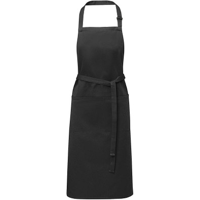 Andrea 240 g/m² Schürze mit verstellbarem Nackenband, schwarz