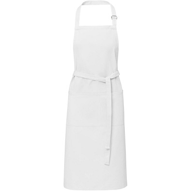 Andrea 240 g/m² Schürze mit verstellbarem Nackenband, weiß