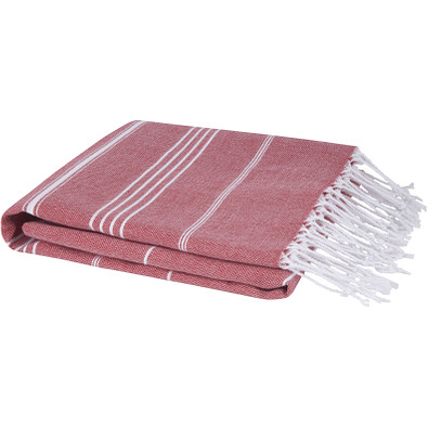 Anna 150 g/m² Hammam Baumwollhandtuch 100 × 180 cm, rot