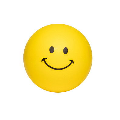 Anti-Stress-Figur Ball lachendes Gesicht, gelb