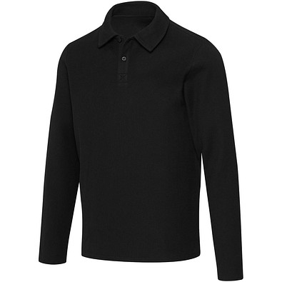 Apollo 245 g/m² Langarm Poloshirt Unisex, schwarz, 3XL
