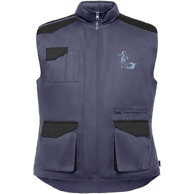 Armada Arbeitsweste mit mehreren Taschen, blei-schwarz, 2XL
