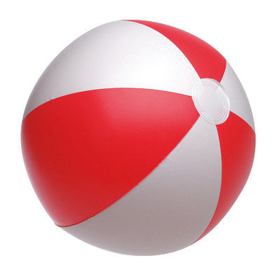 Aufblasbarer Strandball ATLANTIC,rot, weiß