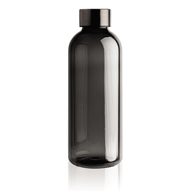 Auslaufsichere Trinkflasche mit Metalldeckel, schwarz