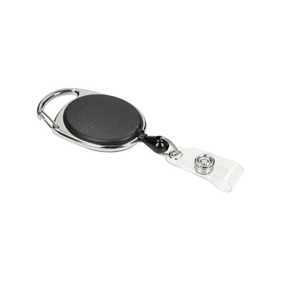 Ausweishalter Badge, schwarz/silber