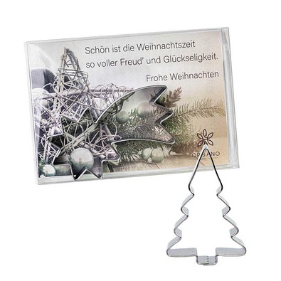 Backförmchen in der Box, Winter, Weihnachtsbaum, 2-seit. Druck