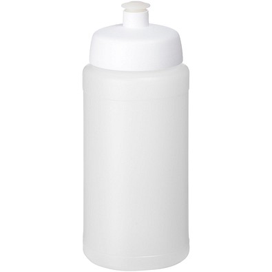 Baseline® Plus 500 ml Flasche mit Sportdeckel, transparent/weiß