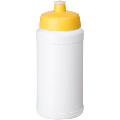 Baseline® Plus 500 ml Flasche mit Sportdeckel, weiß/gelb