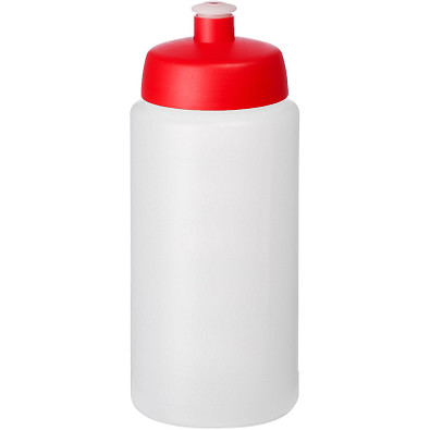 Baseline Plus grip Sportflasche mit Sportdeckel, 500 ml, transparent,rot