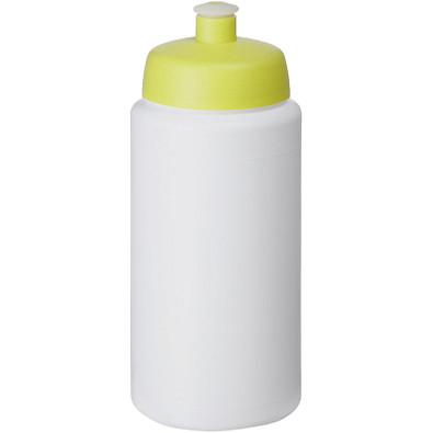 Baseline Plus grip Sportflasche mit Sportdeckel, 500 ml, weiss,limone
